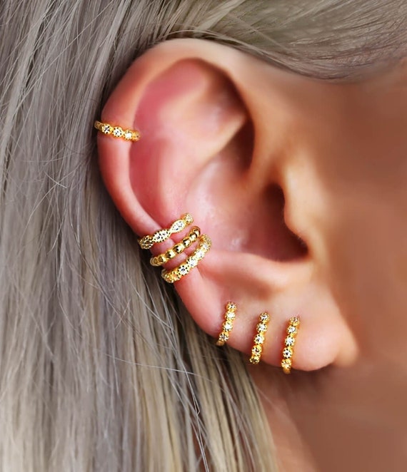 Ear Cuff Ear Cuff No Piercing Best Friend Gift Huggie Earrings Gold Silver Earrings SERENDINI Ec105M