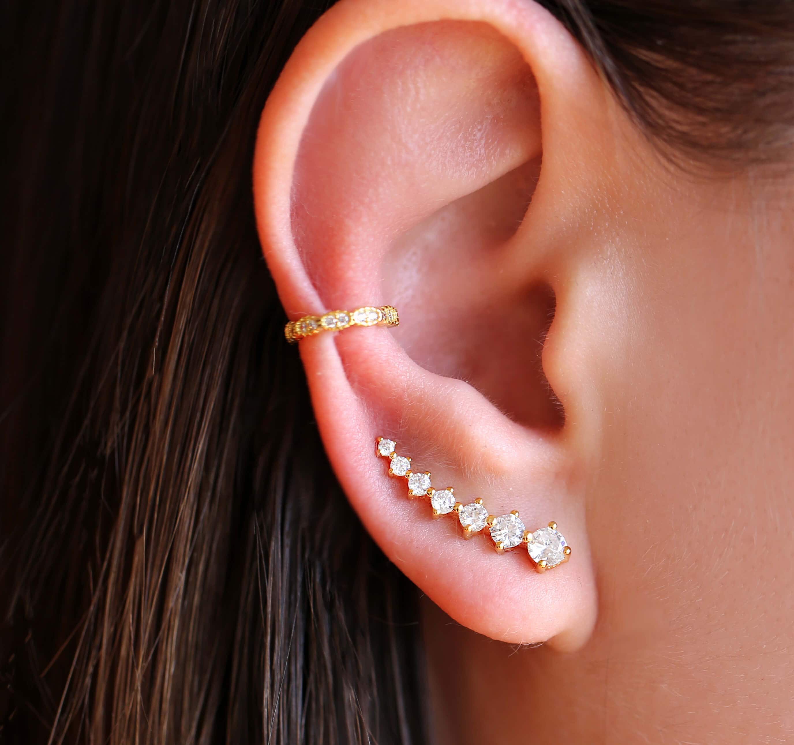 Earcuff Earrings For Women Dainty 925 Sterling Silver Ear And