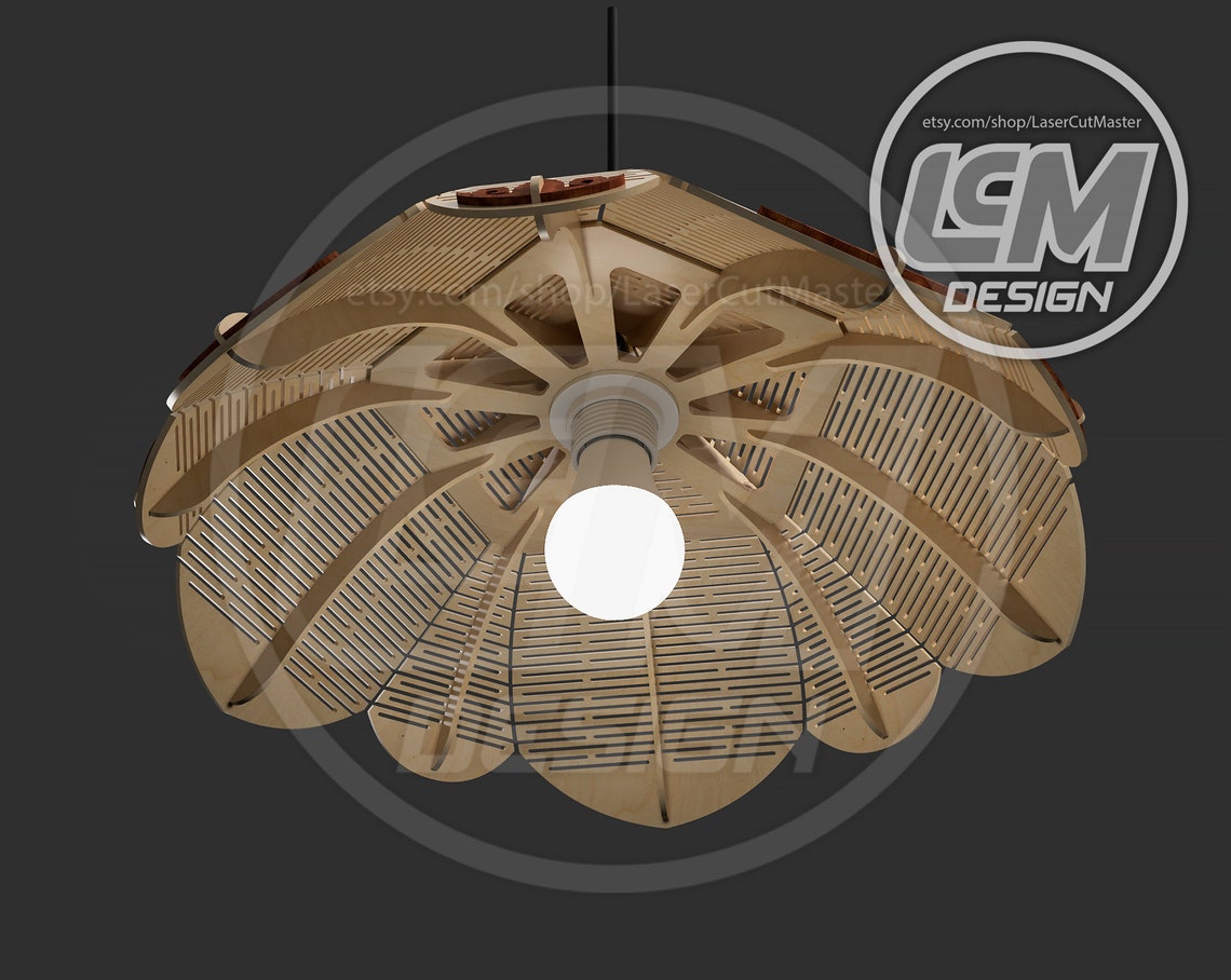 Laser cut lamp template Laser Cut Living Hinge Lamp shade Etsy