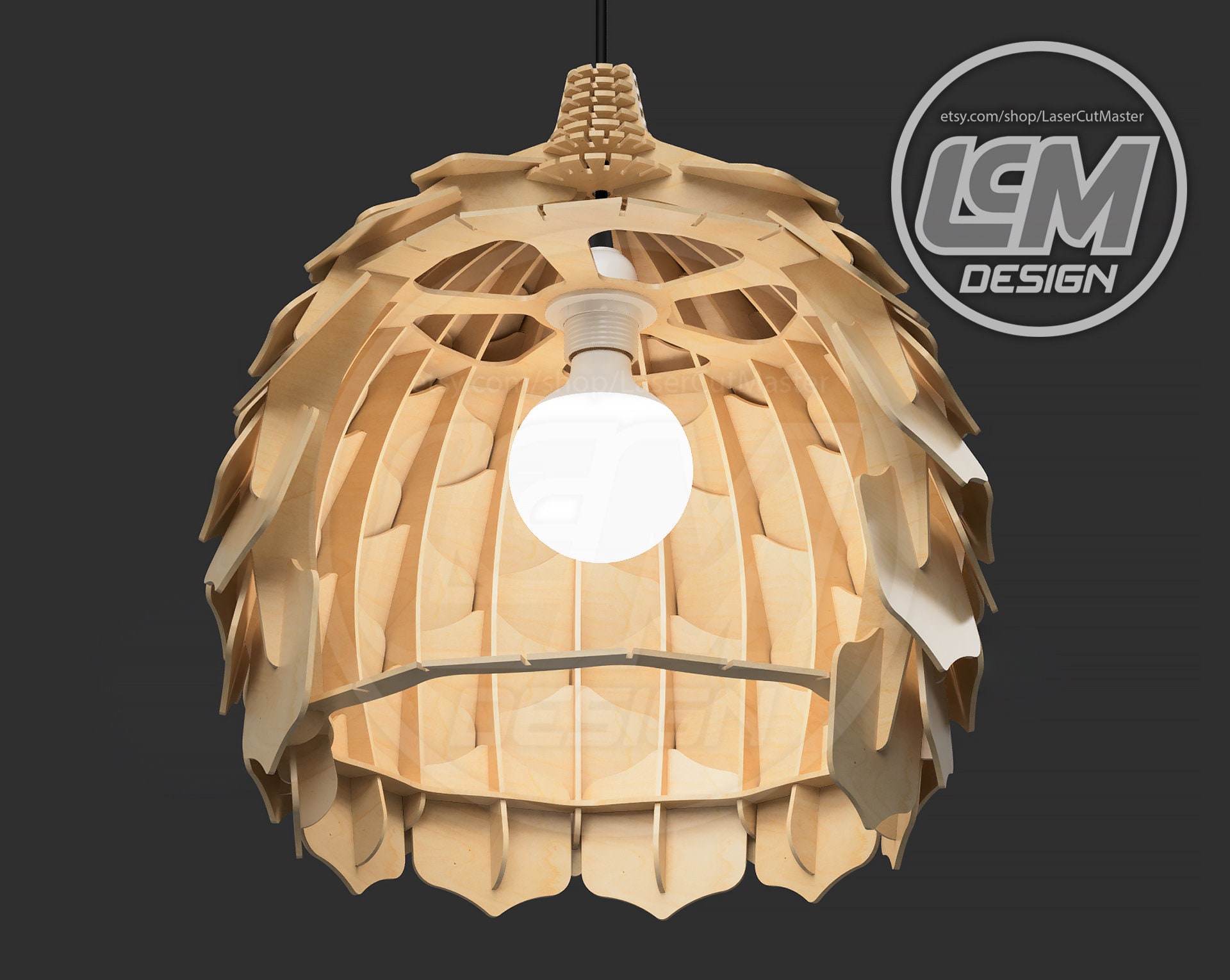 Laser Cut Lamp Template Laser Cut Pinecone Lamp Shade Etsy UK