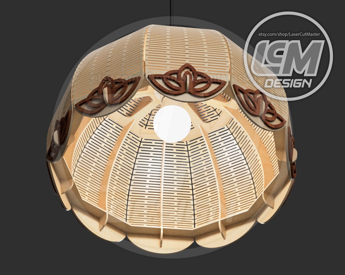 Laser Cut Lamp Template Laser Cut Living Hinge Lamp Shade Etsy