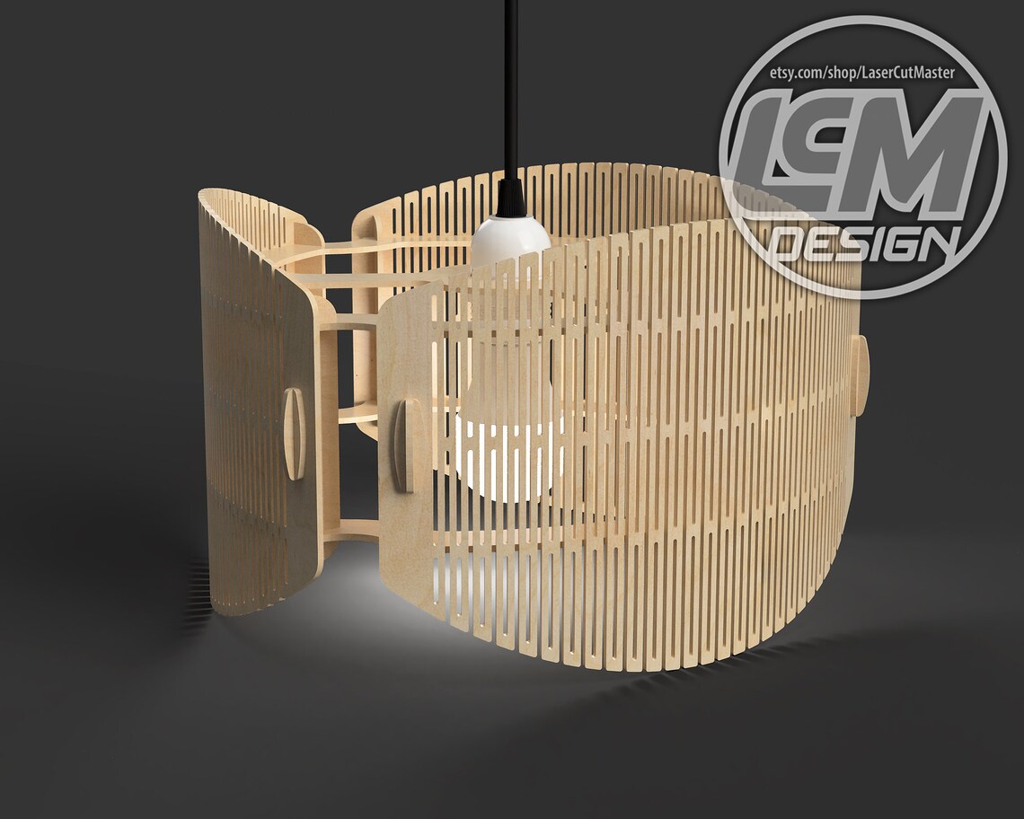 Laser cut lamp template Laser Cut Living Hinge Lamp shade Etsy