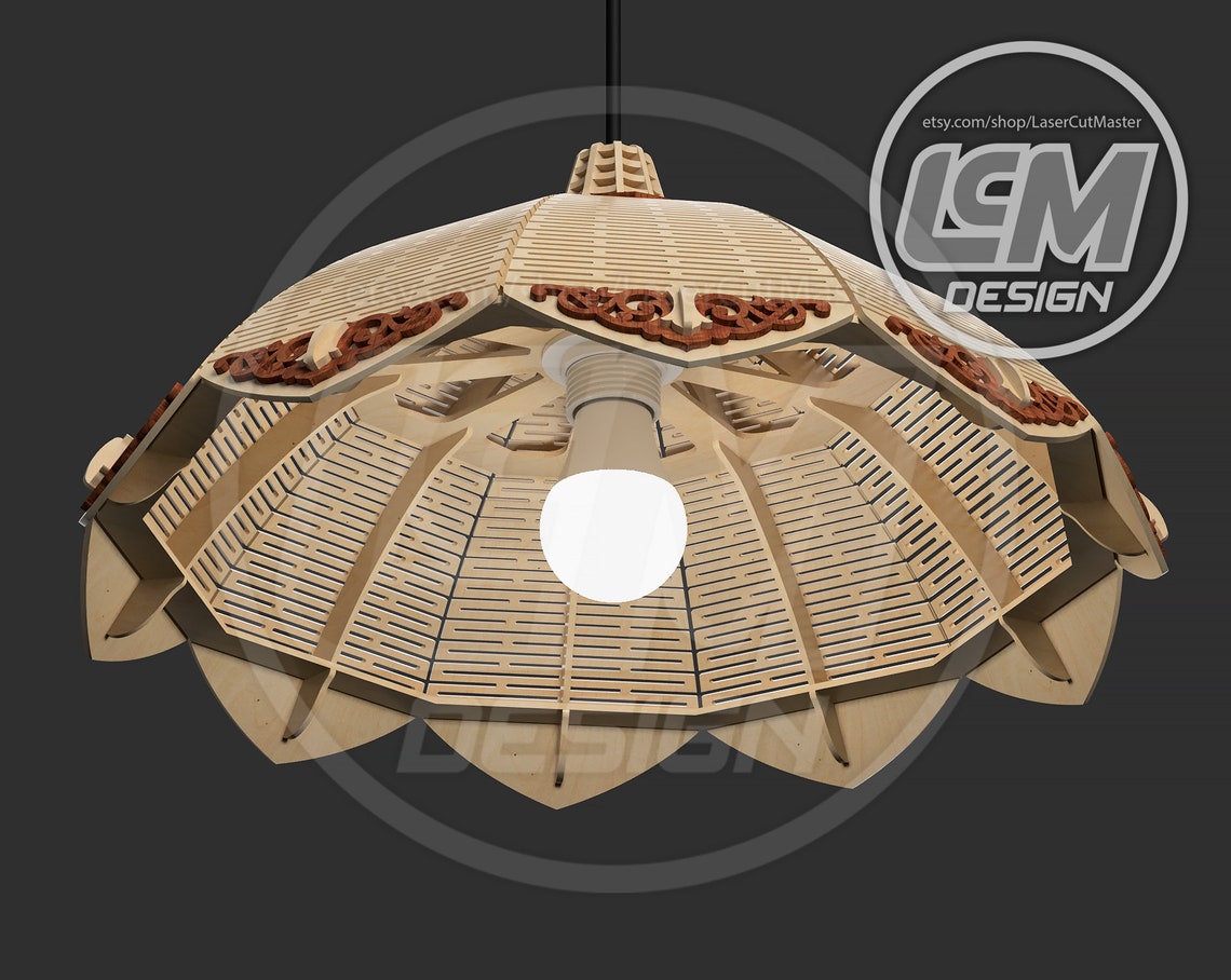 Laser Cut Lamp Template Laser Cut Living Hinge Lamp Shade Etsy