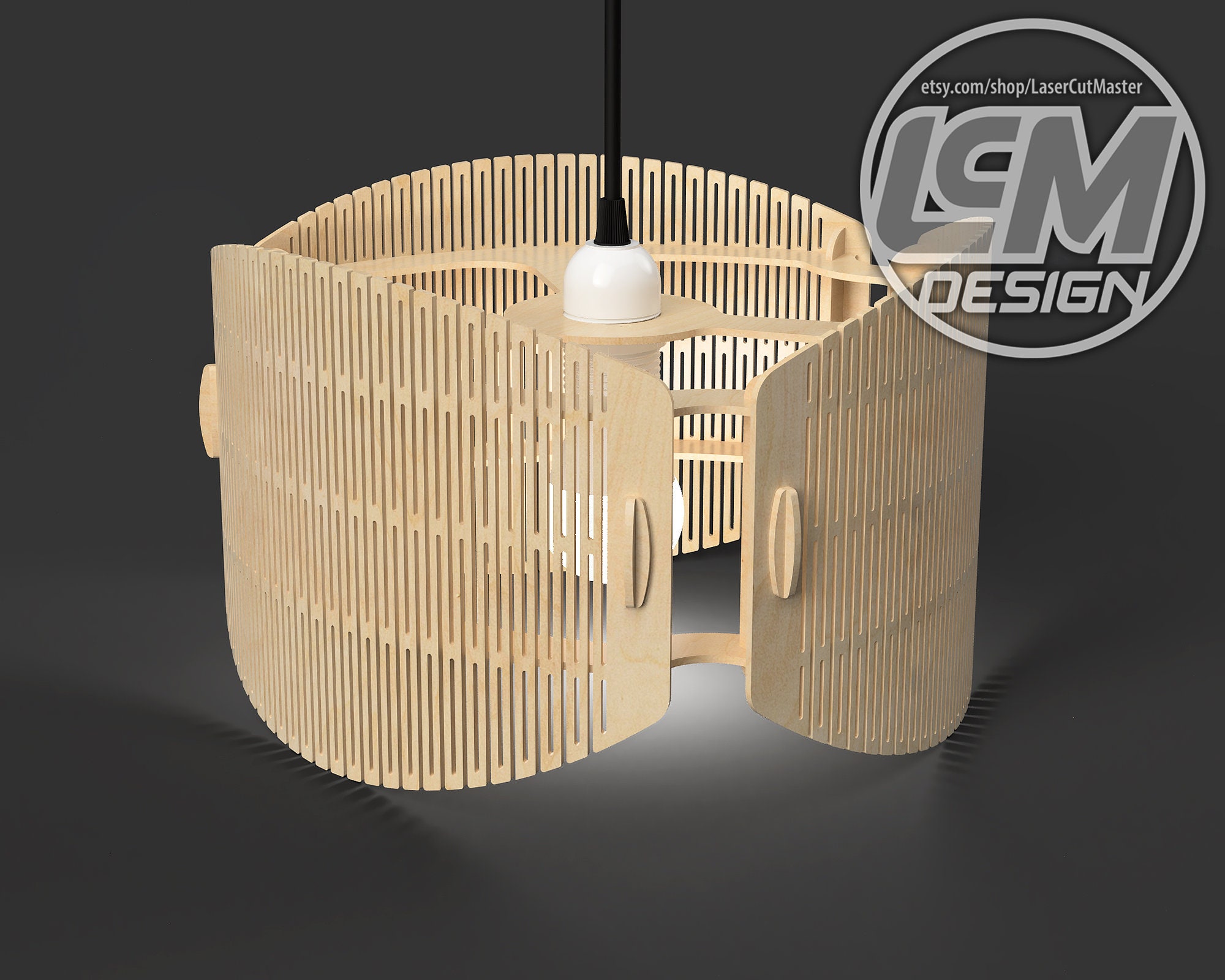 Laser cut lamp template Laser Cut Living Hinge Lamp shade Etsy