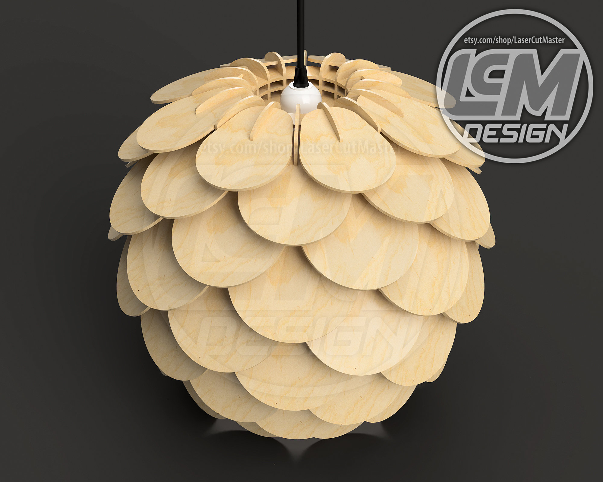 Laser cut lamp template Laser Cut Pinecone Lamp shade Etsy