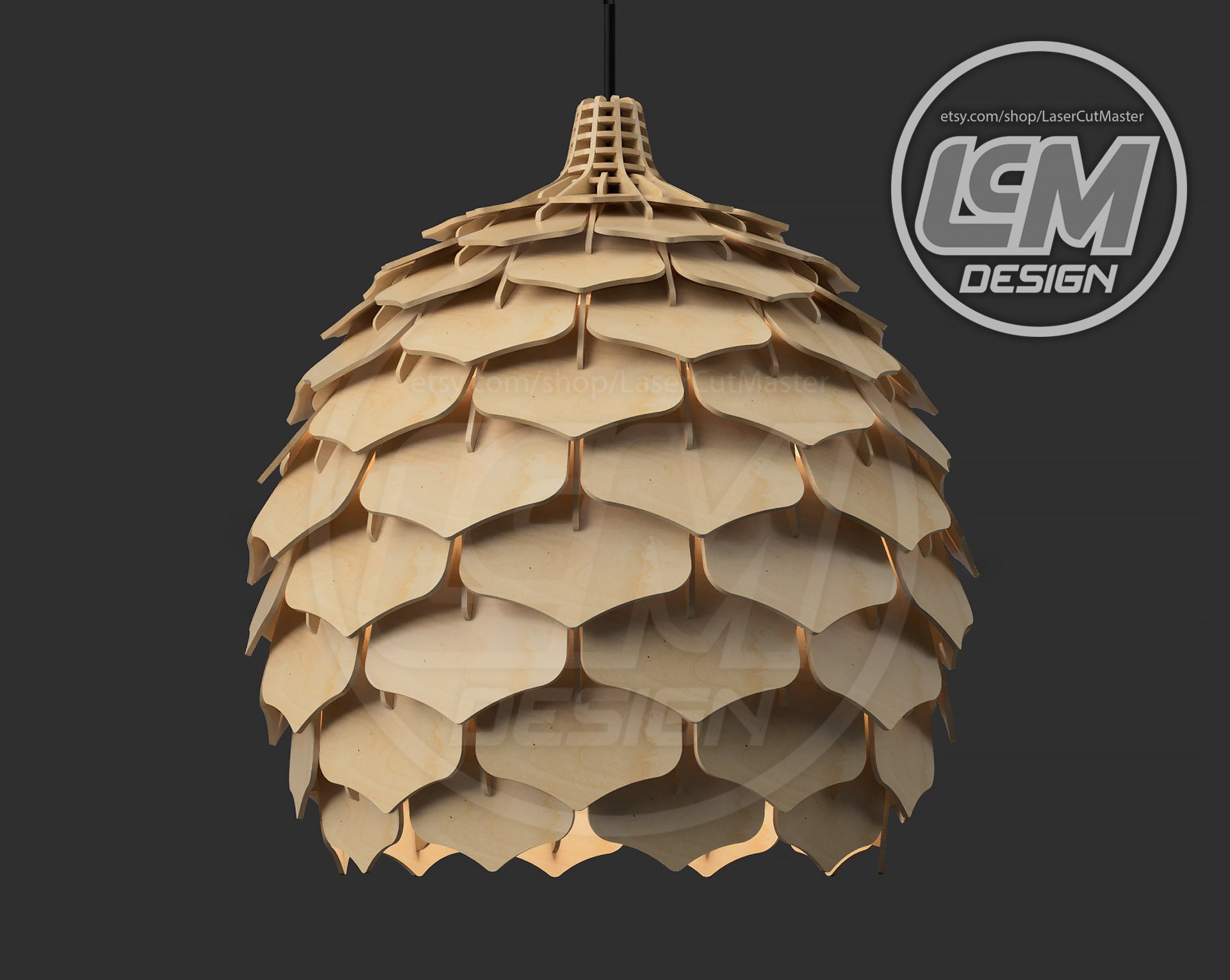 Laser cut lamp template Laser Cut Pinecone Lamp shade Etsy