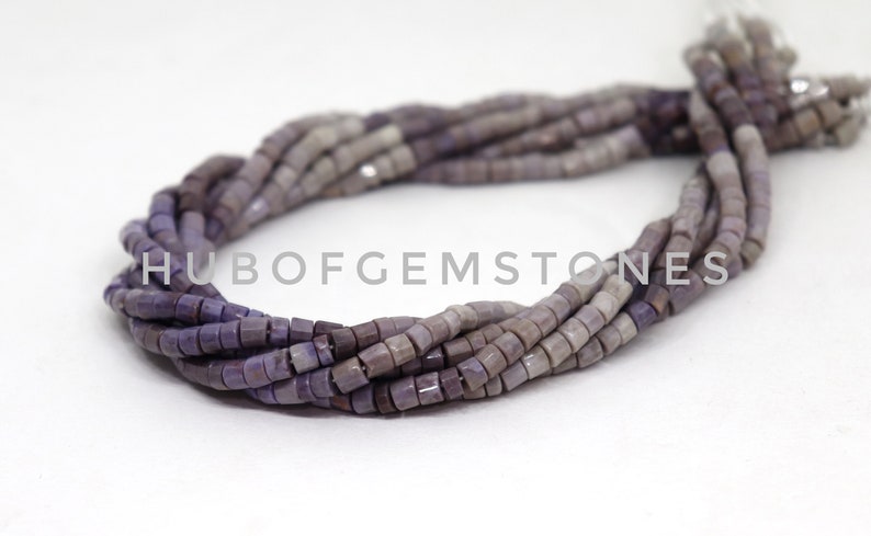 Lavender Jade Faceted Tyre Beads Lavender Jade Faceted Beads A Grade Gemstone Beads Lavender Jade Tyre Shape Beads