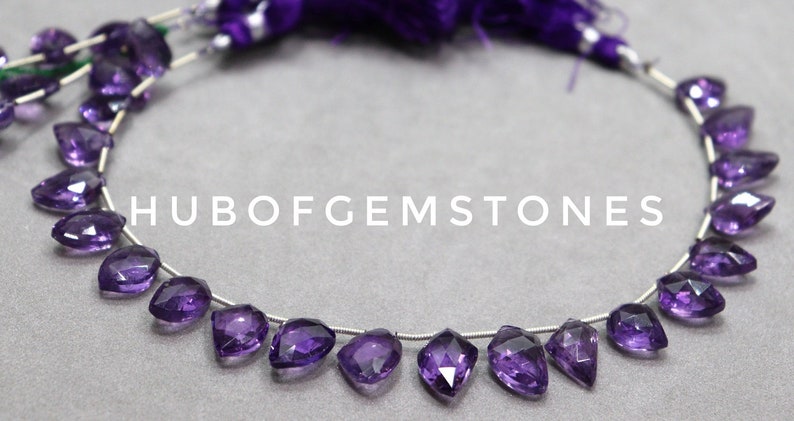 Amethyst Faceted Beads Fancy Shape Beads Side Drill Beads Amethyst Faceted Fancy Beads AAA Grade Gemstone Beads