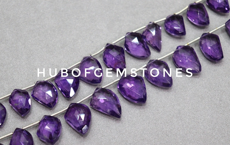 Amethyst Faceted Beads Fancy Shape Beads Side Drill Beads Amethyst Faceted Fancy Beads AAA Grade Gemstone Beads