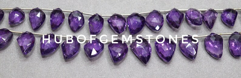 Amethyst Faceted Beads Fancy Shape Beads Side Drill Beads Amethyst Faceted Fancy Beads AAA Grade Gemstone Beads