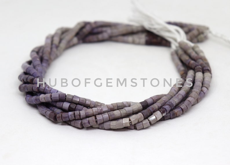Lavender Jade Faceted Tyre Beads Lavender Jade Faceted Beads A Grade Gemstone Beads Lavender Jade Tyre Shape Beads