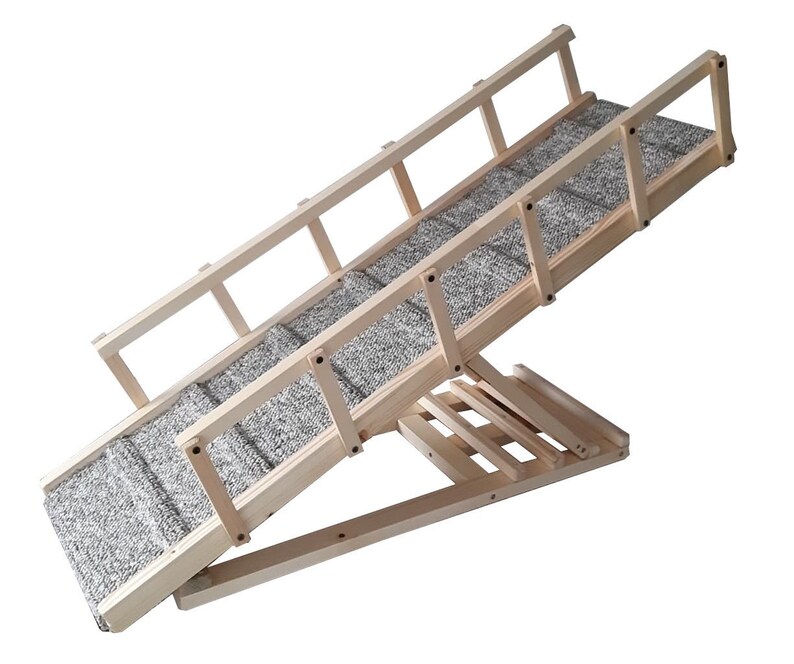 Dog Ramp with Steps and Rails / For Bed & Couch / 4 Adjustable Etsy