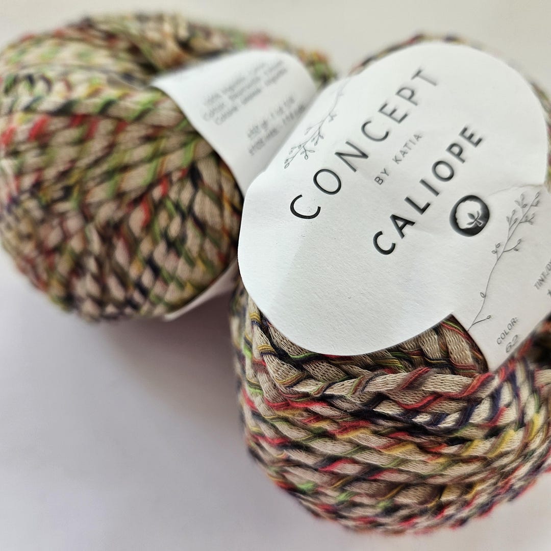 Katia Concept Caliope Yarn - a Pure Cotton Tape Yarn - 50g Balls ...