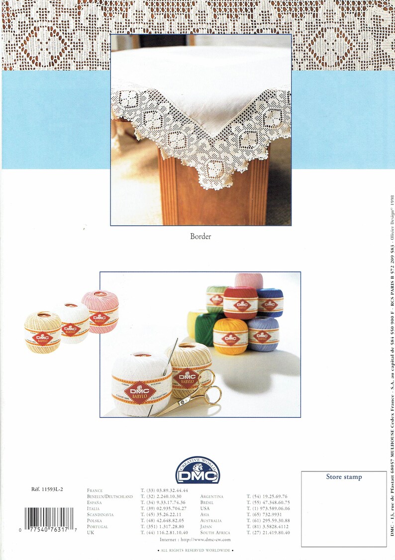 Vintage DMC Crochet Pattern for Filigree Cushion & Tablecloth With ...