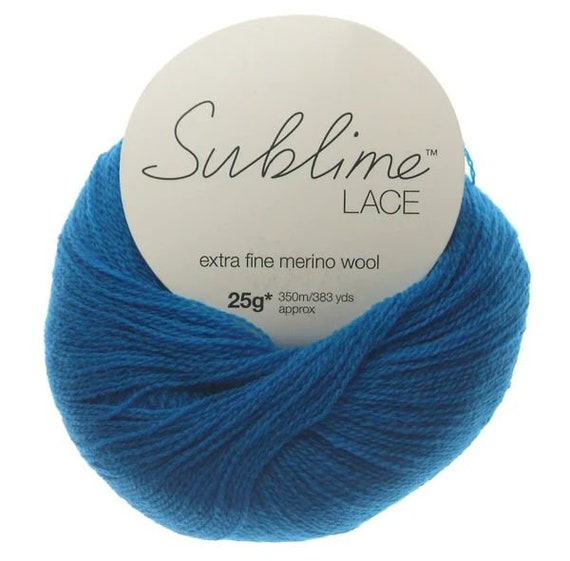 Sublime Lace Yarn Extra Fine Merino Wool Shade 401 25g Balls 100