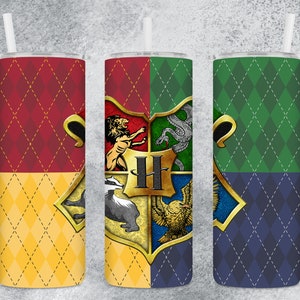wizarding school house crest 20 oz straight tumbler png for sublimation mug