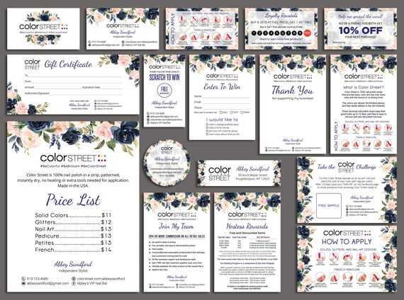 images Color Street Challenge Printable etsy