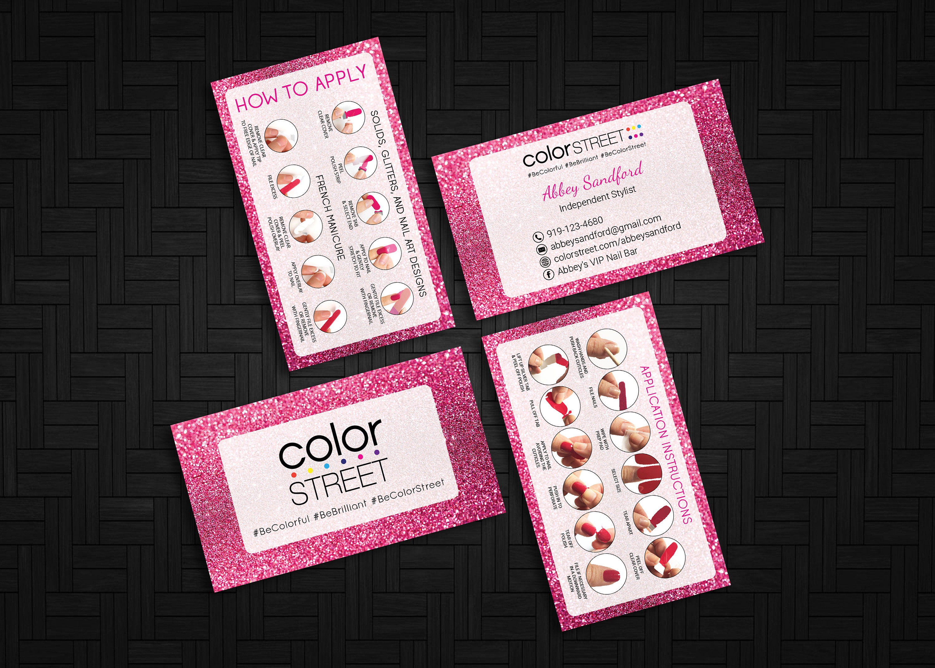 PRINTABLE Color Street Business Cards Color Street Etsy