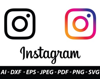 Instagram logo, Instagram digital file, Instagram Svg, Sticker making, Cricut, Silhouette