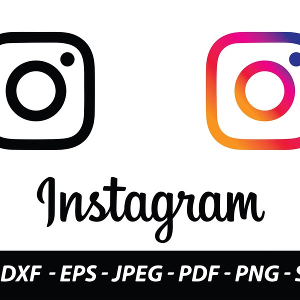 Instagram logo, Instagram digital file, Instagram Svg, Sticker making, Cricut, Silhouette