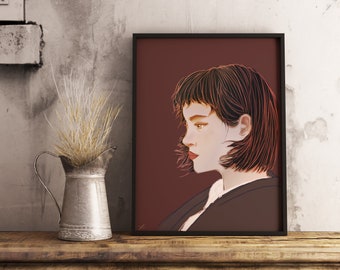 Samurai Girl Art Etsy
