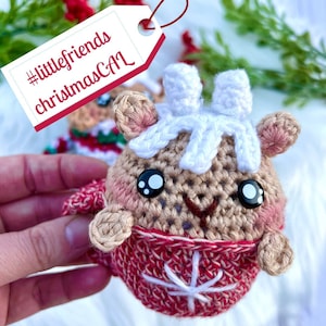 Hazelnut Hamster Christmas Ornament Amigurumi Pattern