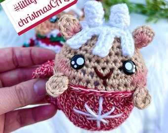 Hazelnut Hamster Christmas Ornament Amigurumi Pattern
