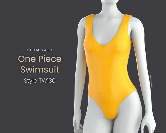 One Piece Swimsuit Printable Sewing Pattern Style TW130 -  Canada