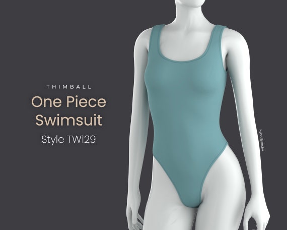 One Piece Swimsuit Printable Sewing Pattern Style TW129 - Etsy 日本