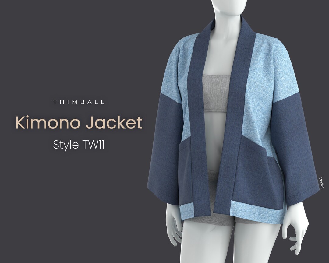 Kimono Jacket Printable Sewing Pattern Style TW11 - Etsy France