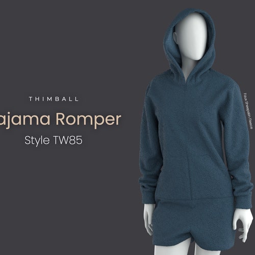 Pajama Jumpsuit Printable Sewing Pattern Style TW83 Etsy