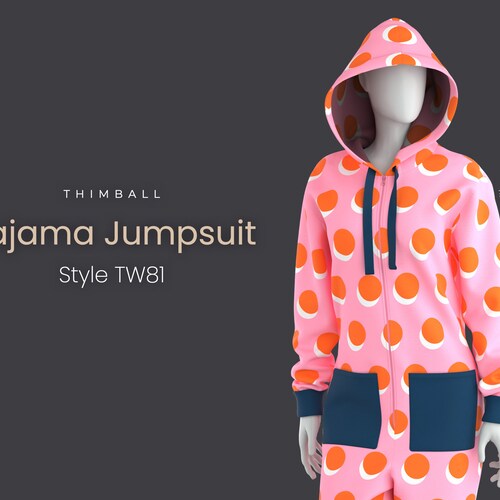 Pajama Jumpsuit Printable Sewing Pattern Style TW83 Etsy