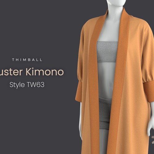 Duster Kimono Printable Sewing Pattern Style TW3 Etsy