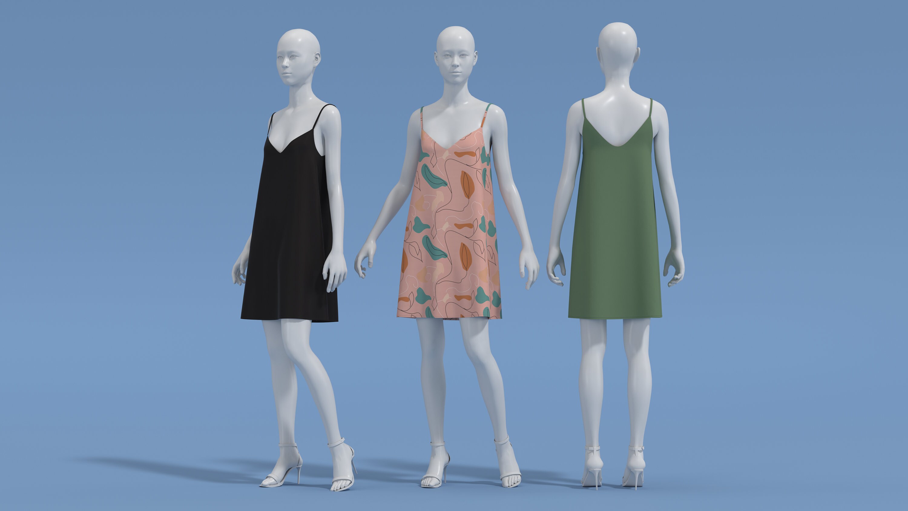 V-neck Slip Dress - Printable Sewing Pattern