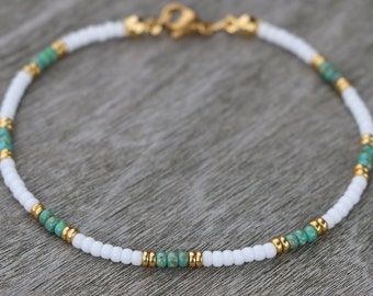 necklaces for women, beaded necklace, dainty necklace, boho necklace, bohemian jewelry, turquoise necklace, minimalist necklace, miyuki
