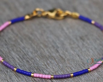 LGBTQ-Armband, Armband für Bisexuelle, dezentes Armband für Bisexualität, Pride-Armband, Regenbogen, Bi-Pride, dünne Armbänder für Frauen, dezenter Stolz, LGBT-Armband, Geschenk