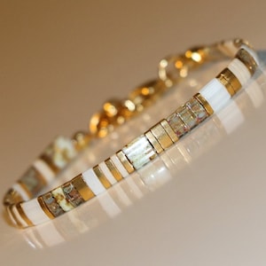 tila bracelet, beaded bracelets for women, tila beads, beaded jewelry, dainty bracelet, miyuki bracelet, glass beads, handmade jewelry boho afbeelding 3