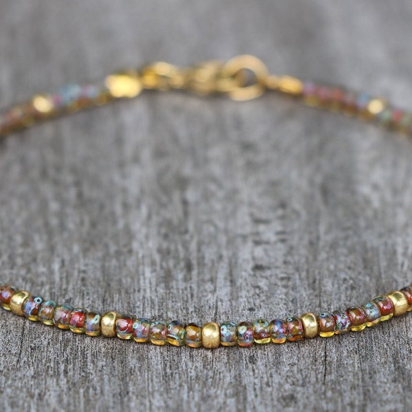 ankle bracelets for women, anklet, beaded ankle bracelet, dainty anklet, anklets for women, seed bead anklet, boho anklet, gold anklet, gift