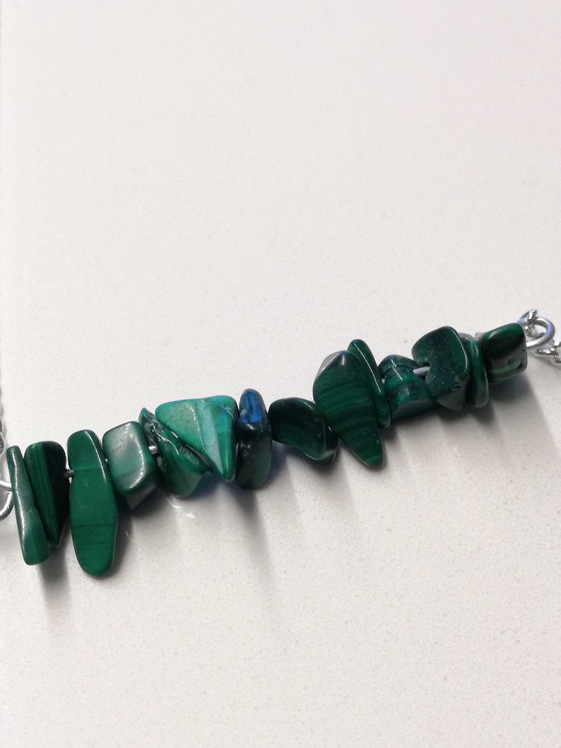 natural stone jewellery gift for woman Green malachite necklace gemstone green jewelry