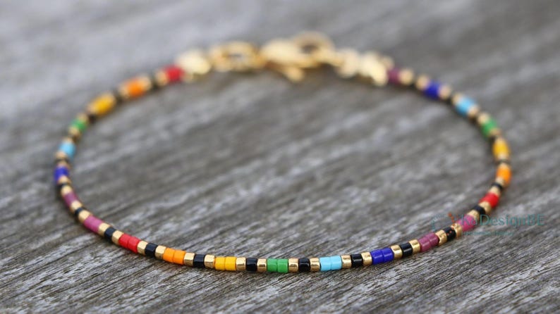 Pride-Fußkettchen, LGBTQ-Schmuck, dezentes Pride-Fußkettchen, Regenbogen, Pride-Schmuck für Transgender, Bisexuelle, Lesben, nicht-binäre, queere, schwule Menschen, ... Bild 9