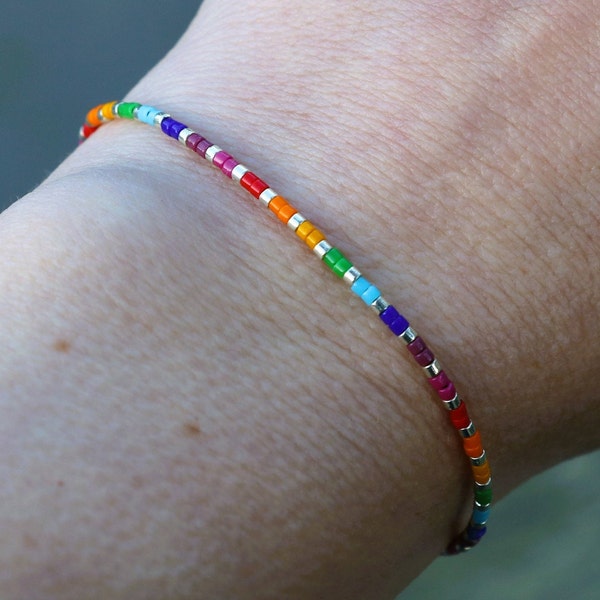 pride bracelet, subtle pride, LGBTQ bracelet, love bracelet, pride outfit, rainbow, rave outfit, bi pride, ace, LGBTQ jewelry, pride gift,