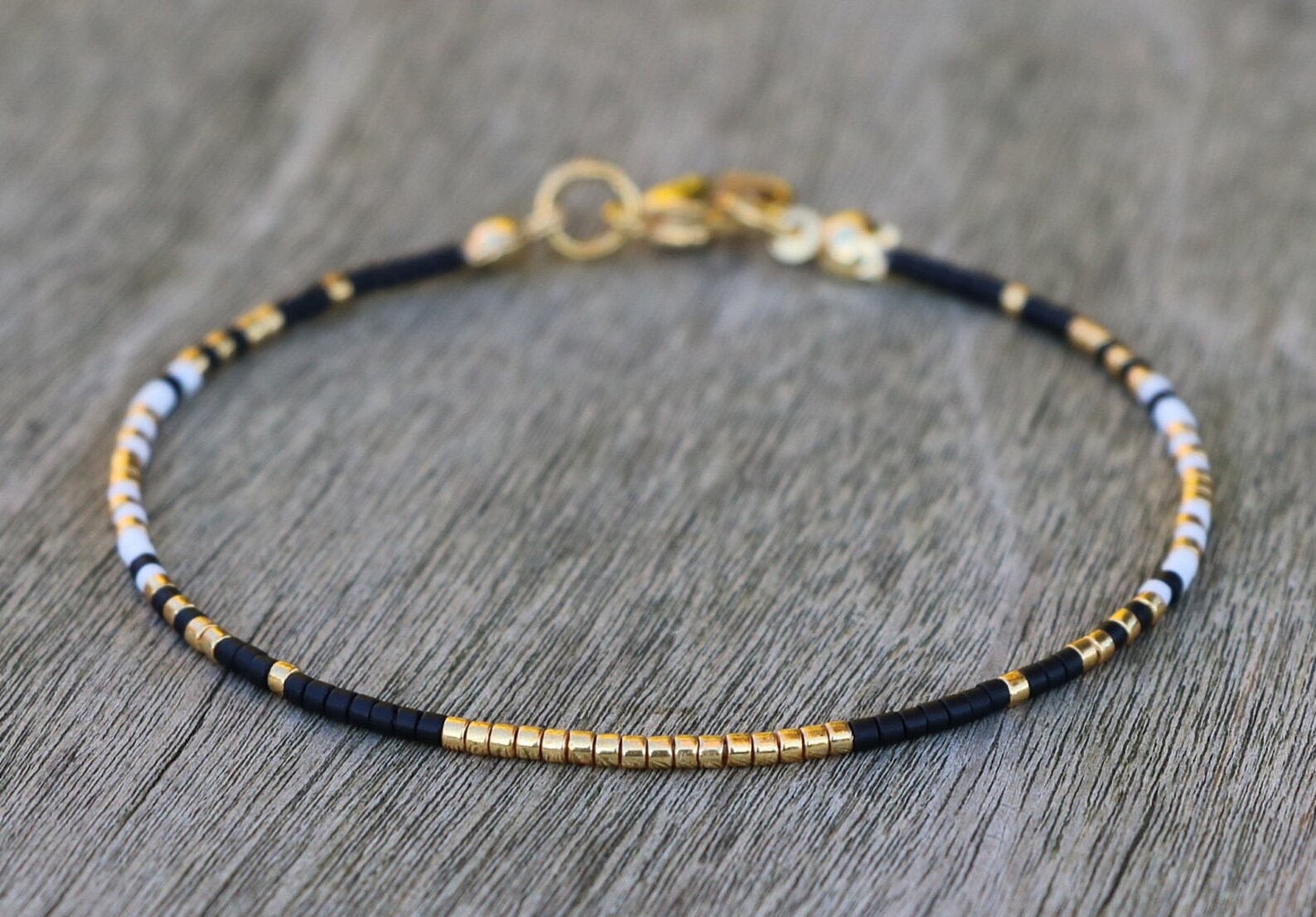 Dainty Gold Bracelet Beaded Bracelet Minimalist Jewelry Etsy
