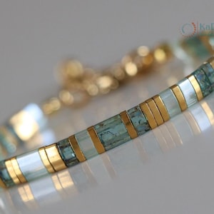 tila bracelets for women, beaded bracelets, boho bracelet, dainty bracelet, tila beads, handmade jewelry, miyuki bracelet, japanese, gift afbeelding 3