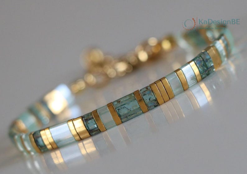 tila bracelets for women, beaded bracelets, boho bracelet, dainty bracelet, tila beads, handmade jewelry, miyuki bracelet, japanese, gift afbeelding 3
