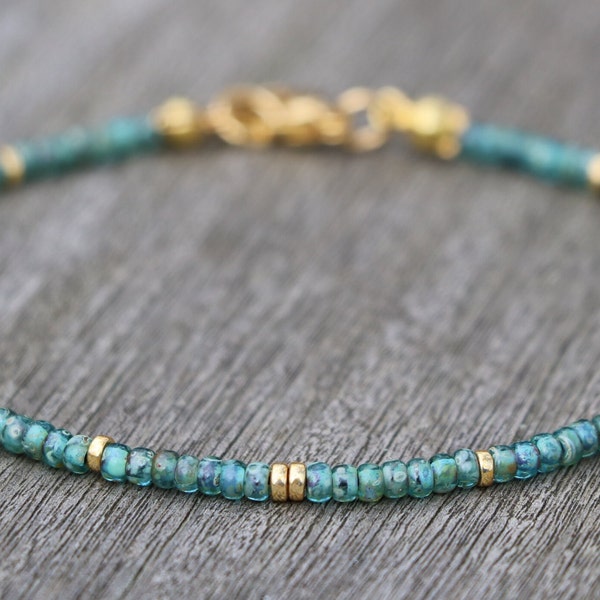 bracelets for women, anklet, beaded necklace, minimalist bracelet, turquoise jewelry, sea foam, turquoise necklace, handmade jewelry