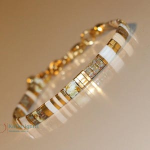 tila bracelet, beaded bracelets for women, tila beads, beaded jewelry, dainty bracelet, miyuki bracelet, glass beads, handmade jewelry boho