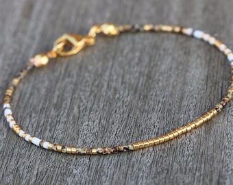 bracciali da donna, braccialetto di perline, braccialetto delicato, gioielli minimalisti, braccialetto minimalista, piccolo braccialetto boho, braccialetto d'oro delicato