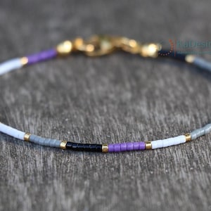 ace pride, lgbtq, subtle pride, asexual pride bracelet, lgbtq jewelry, pride bracelet, pride month, dainty pride jewelry, pride gift, lgbt