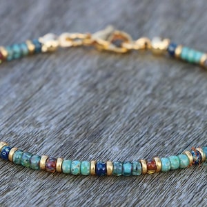 ankle bracelets for women, turquoise anklet, dainty anklet, gold turquoise , womens anklet, glass bead anklet , surfer anklet, beach anklet