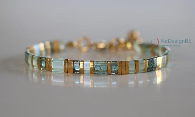tila bracelets for women, beaded bracelets, boho bracelet, dainty bracelet, tila beads, handmade jewelry, miyuki bracelet, japanese, gift afbeelding 2